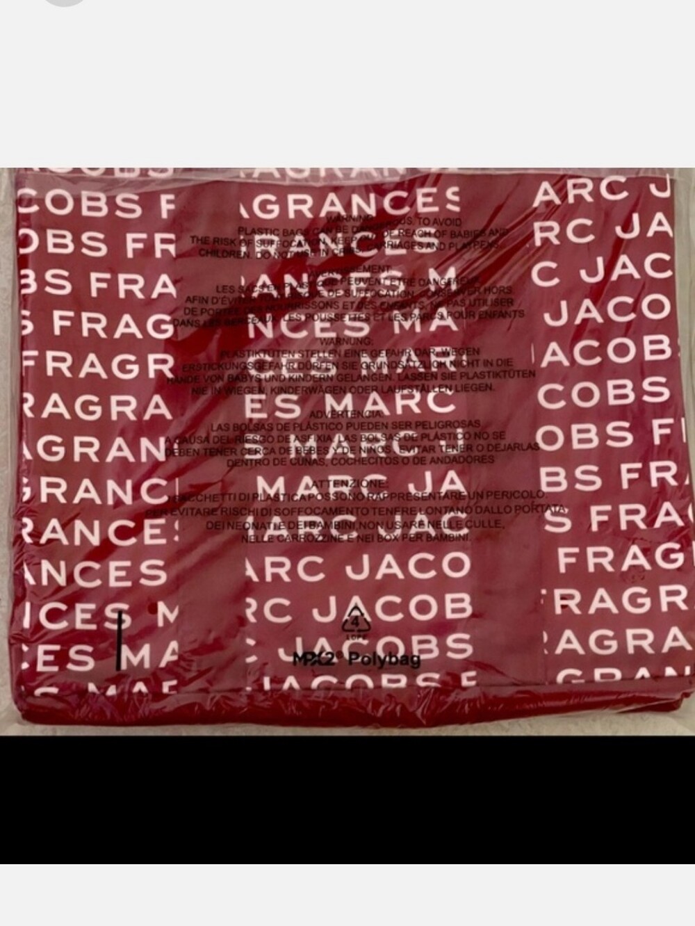 Marc Jacobs Red Logo Fragrance Allover Tote - Picture 3 of 5